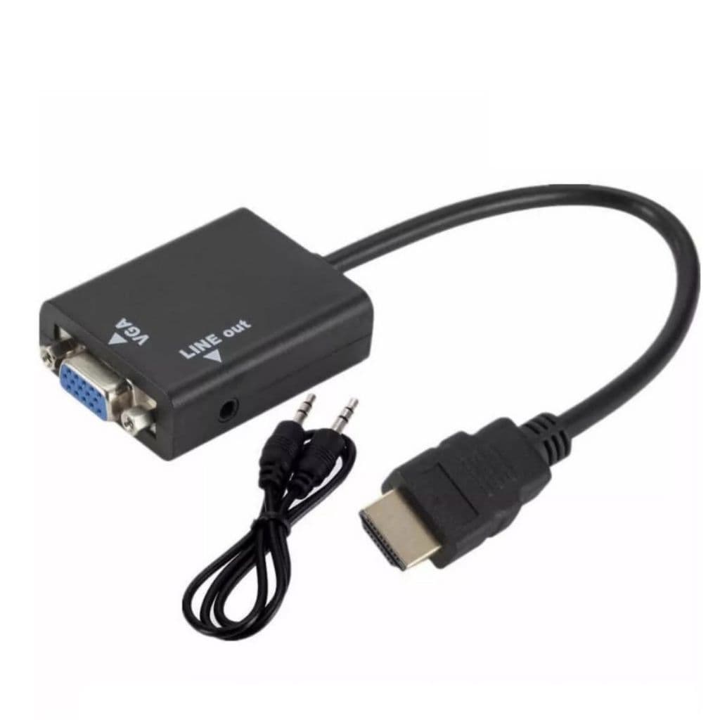 Cabo Adaptador Conversor HDMI para VGA com Saída P2 de Áudio
