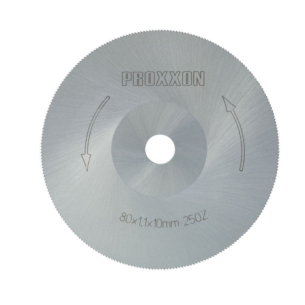Lâmina de Serra Circular HSS 80mm Furo 10mm Proxxon 28730 para Corte Preciso em Metal Madeira