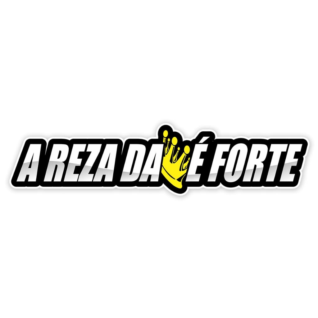 Adesivo Carro Frase A Reza da Coroa é Forte Automotivo Som Rebaixado Dub Tuning 58X13,5cm Premium