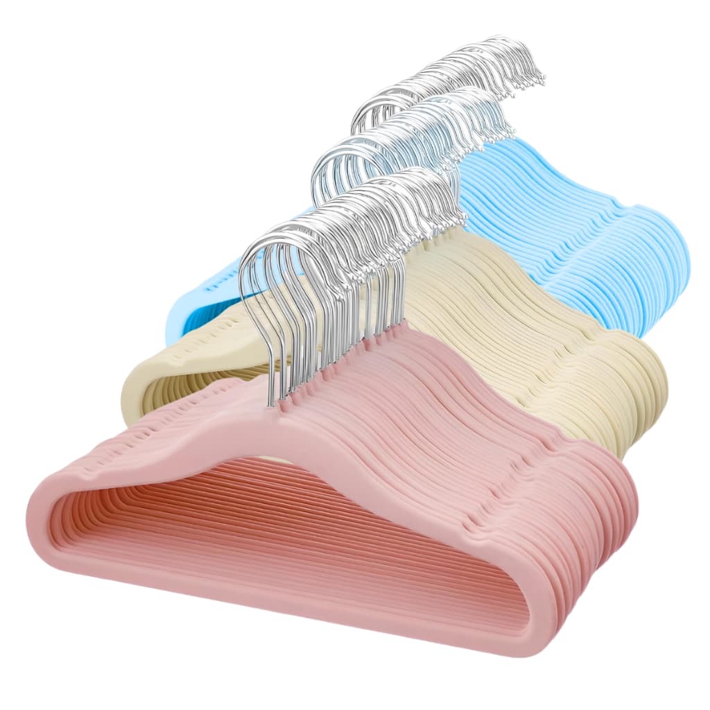 Kit 25 Cabide Infantil Veludo Slim Antideslizante Ultrafino