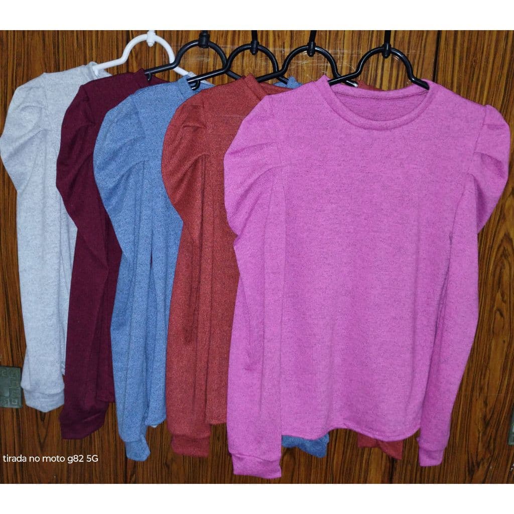 Blusa de Frio Feminina Manga Princesa Bufante  Malha Lanzinha Promoção