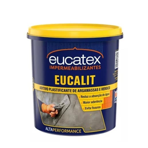 Aditivo Impermeabilizante Eucalit 1 Litro Concreto Argamassa