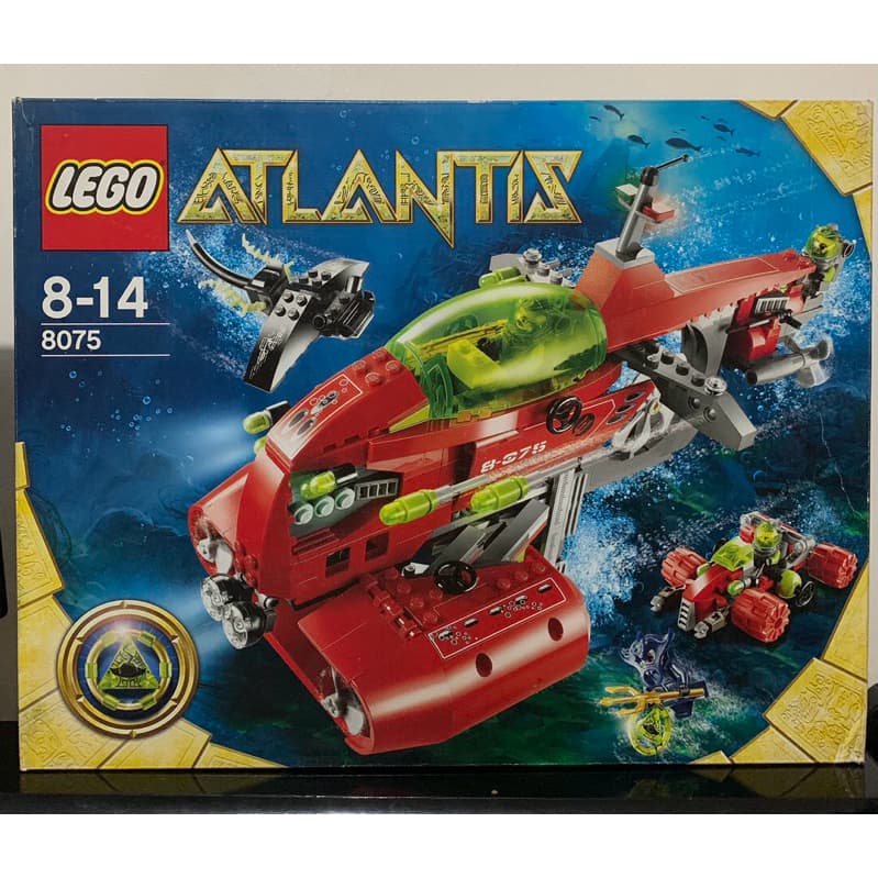 Lego Atlantis 8075 Neptune Carrier (2010) raridade 476 peças Lego original