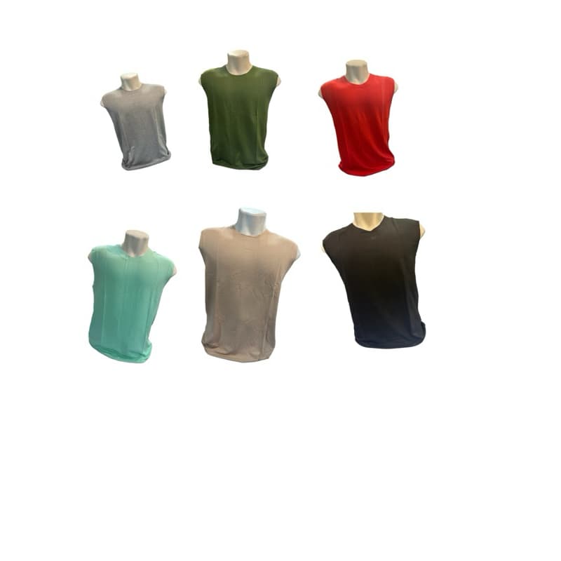 kit2 Camiseta Regata Machão Masculina Elastano Básica