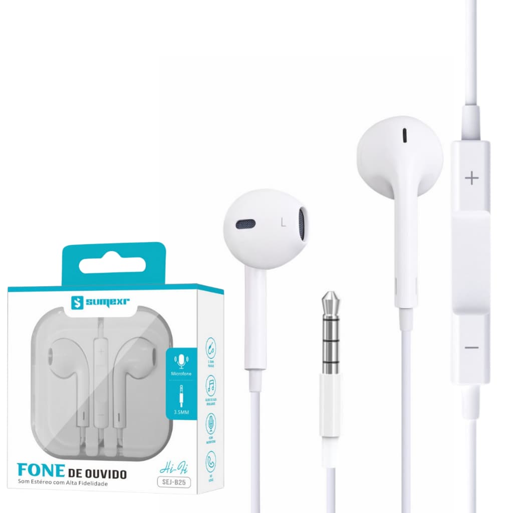 Fone De Ouvido P3 Para Celular Notebook Smartphone Com Fio e Microfone