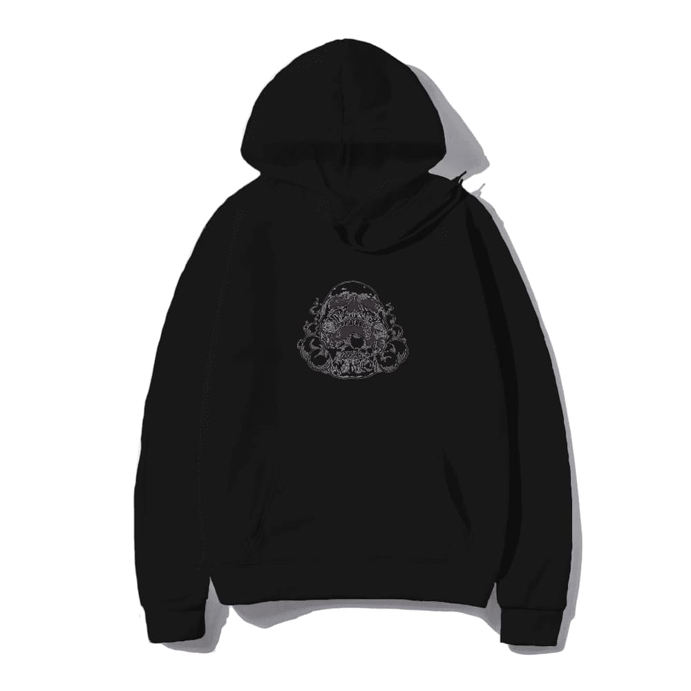 Moletom Blusa Caveira Fumaça Skull Smoke Casual Dtf Ref1080