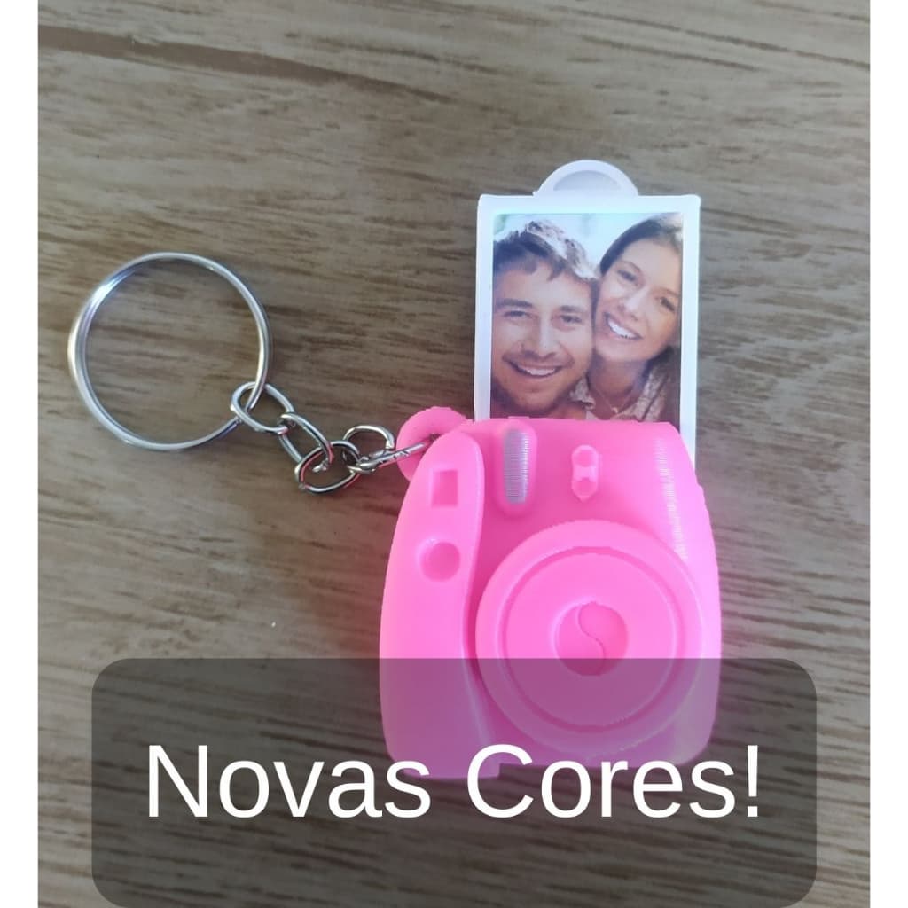 kit 100 Chaveiros Personalizados Câmera com Foto Polaroid - ótima para chá de bebê, casamentos, aniversários
