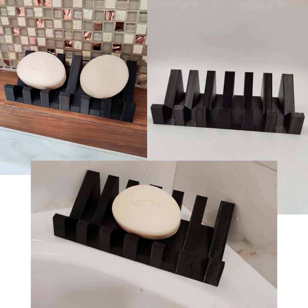 Saboneteira Moderna Luxo Elegante Grande pra dois sabonetes