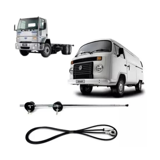 Antena Telescopica Kombi E Caminhão Cromada Permak