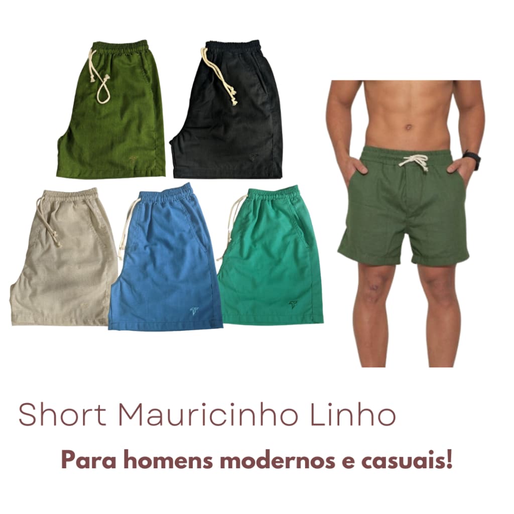 Promoção Short Mauricinho em Linho