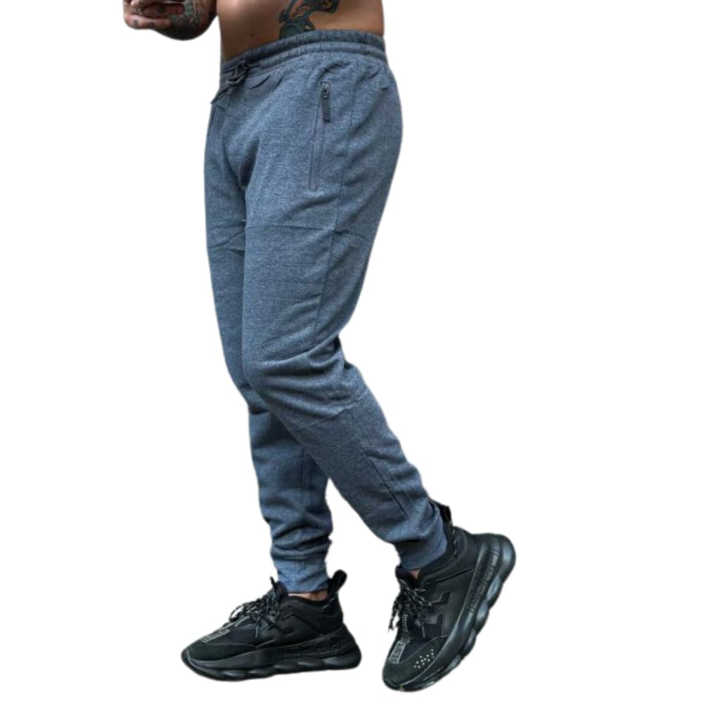 Calça Moletom Cor Unica  Flanelada - Com Zíper no Bolso - Conforto 1