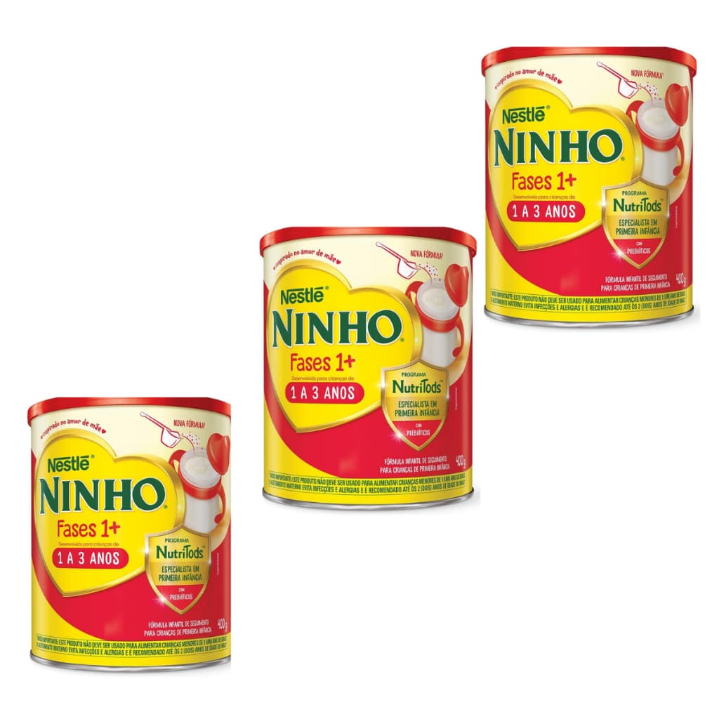 Kit 3 latas Ninho Fases 1+ - 400g cada