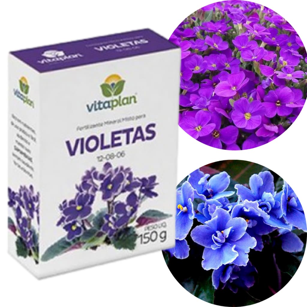 Fertilizante Para Violetas NPK 09-06-09 150gr Vitaplan