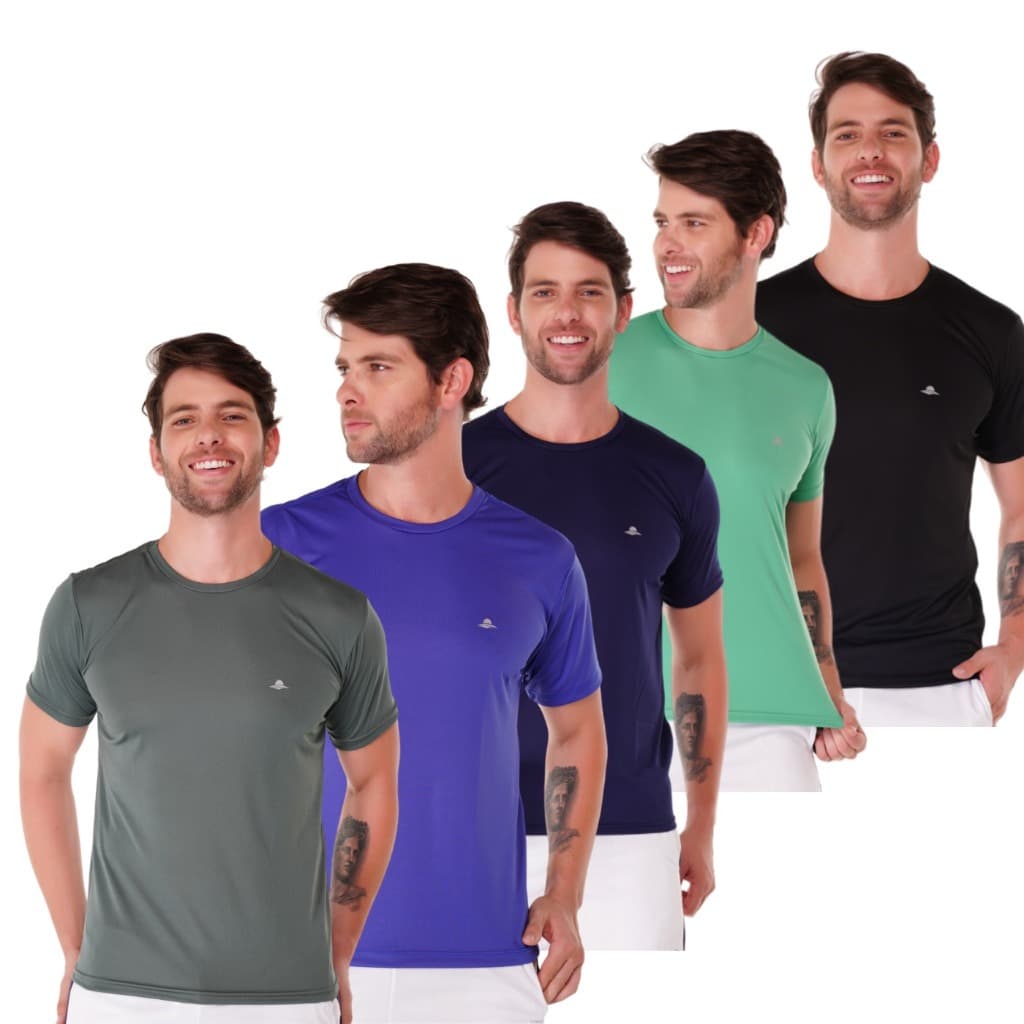 Kit 5 Camisetas Masculina Academia Fitness