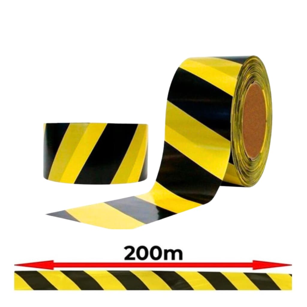 Fita Zebrada 70m x 200m metros Sinalisação Isolamento Obra zebra