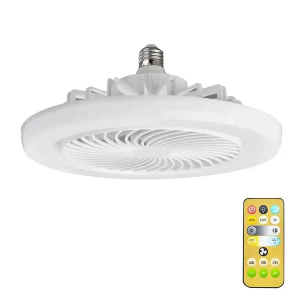 Lâmpada com Ventilador / Luminária LED 2 em 1