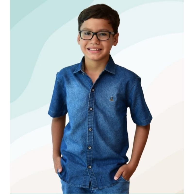Camisa Jeans Infantil e Juvenil Alfa 1573 Lançamento 2024