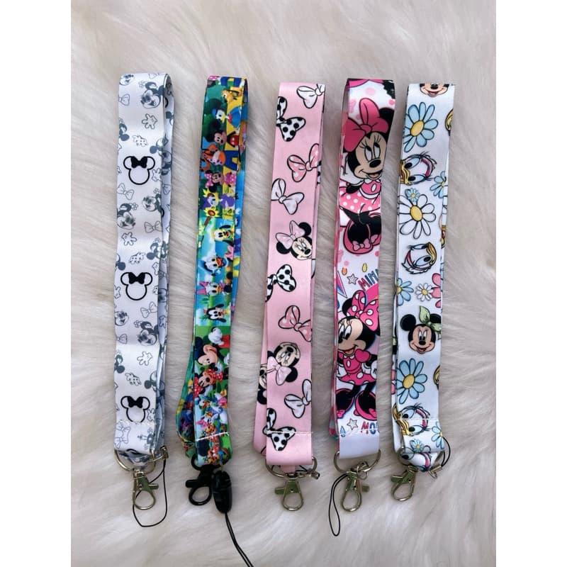 Cordinhas cordão de pescoço para porta cracha, poeta chave  moto e oxímetro - Minnie