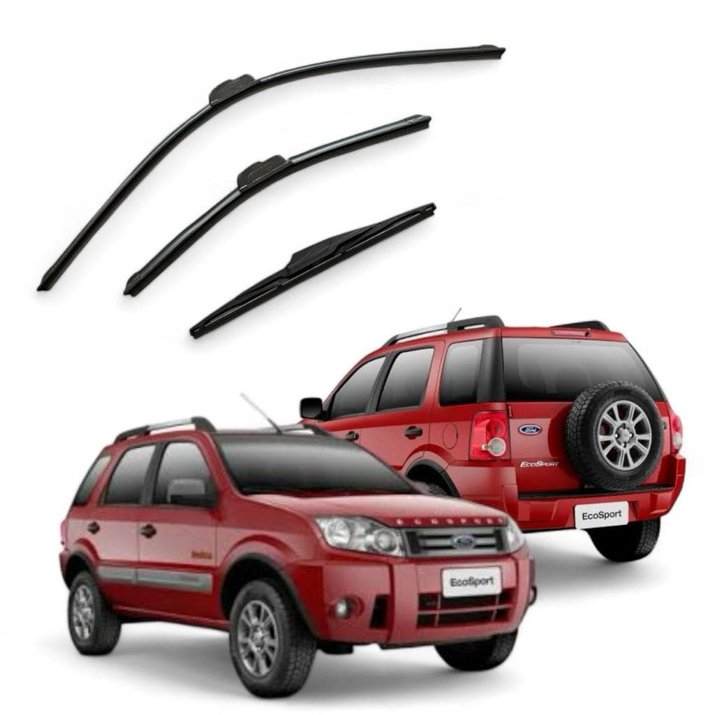Kit Limpador De Parabrisa Palheta Chuva Ecosport 2006 A 2012