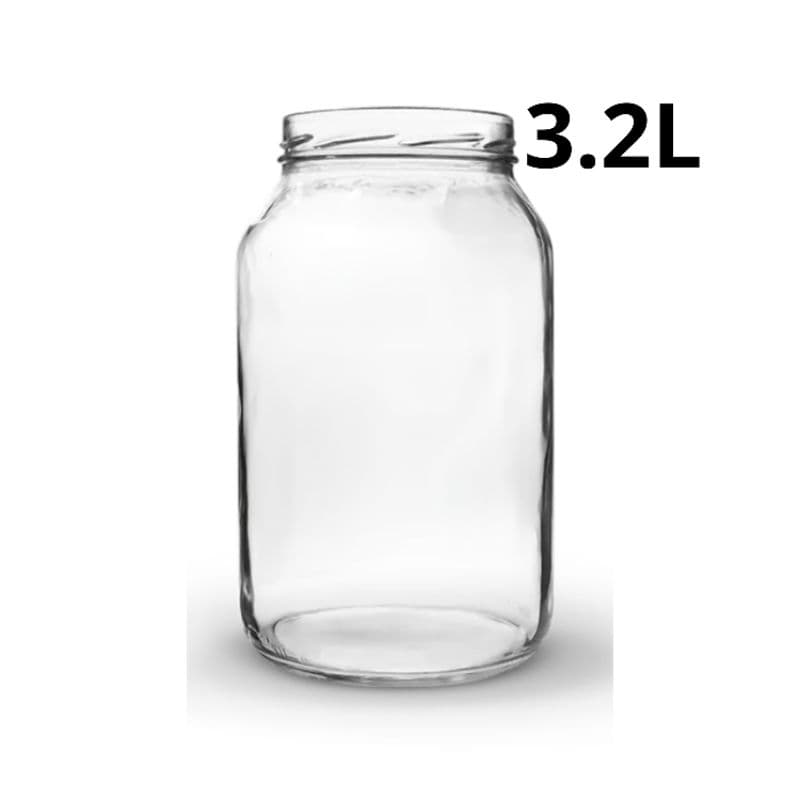 Pote de Vidro Conserva Sem Tampa 3.2L Para Mantimentos E Outras Utilidades