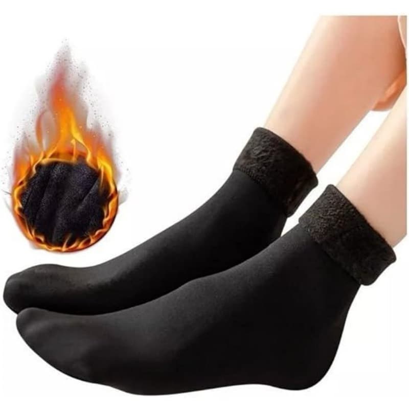Meias De Lã Grossa Térmica / meia Caxmira / Meia soquete feminina para frio