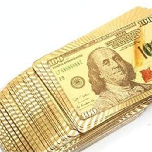 3 conjunto Baralho Cartão de Jogo Dourado 24k Prova D'água Promoção