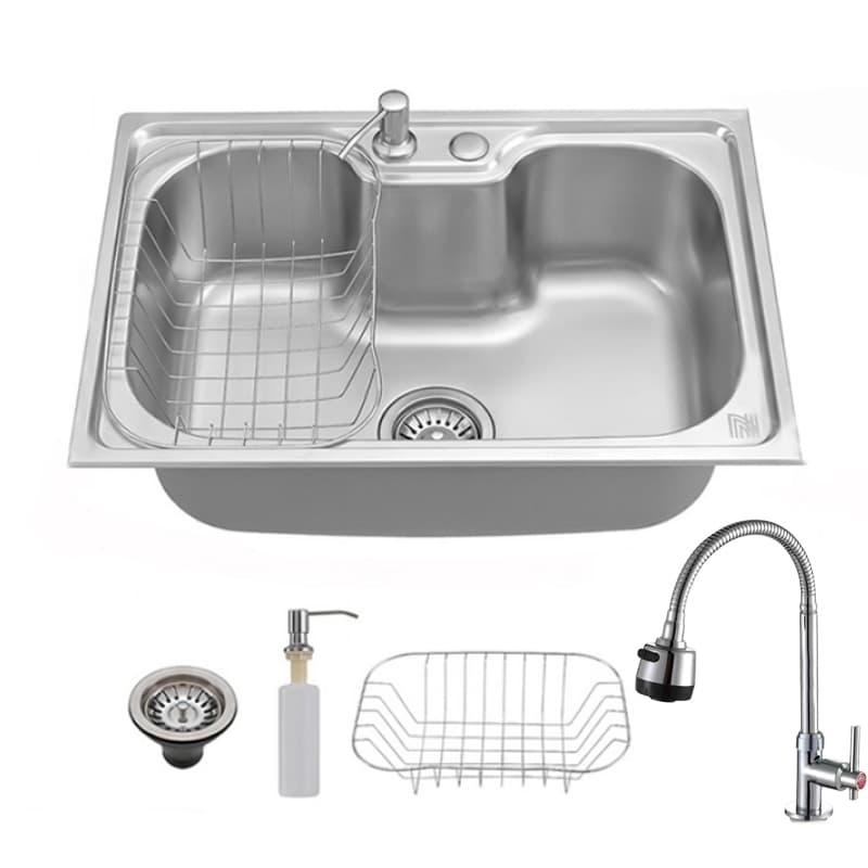 Cuba Gourmet Pia Cozinha Aço Inox 304 60x42 e 50x40cm com Acessórios