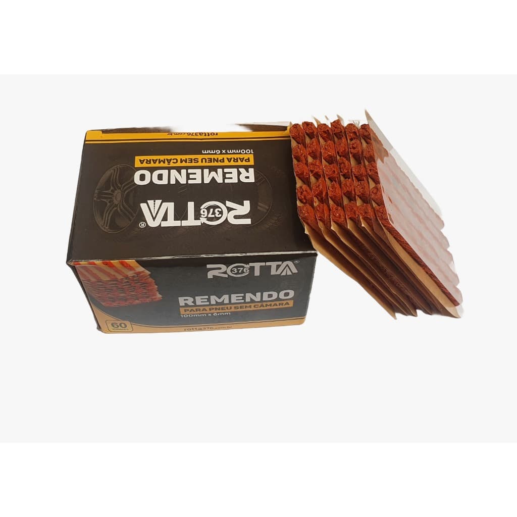 Refil Para Conserto De Pneu Moto Sem Câmara Caixa Com 60 Peças 3mm