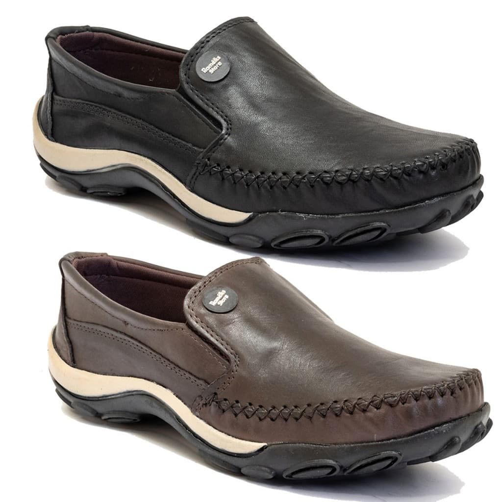 Kit 2 Mocassins Masculino: Couro Legítimo, Conforto Duplo - 2040