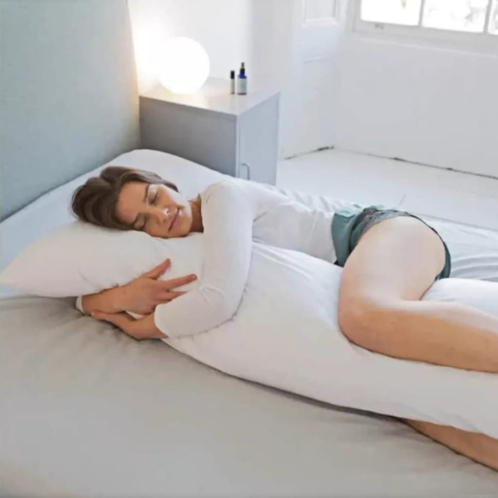 Travesseiro de Corpo Antialérgico Anatômicos Grande Branco Matelado não Necessita de Fronha