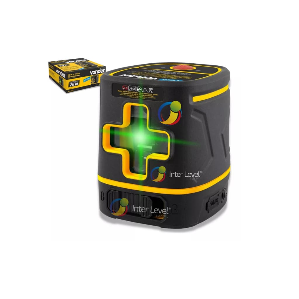 Nível Laser Verde 20 Metros Recarregável Nlr020 Vonder