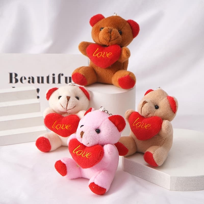 Kit 3 Urso De Pelúcia Coracao Pronto a Enviar