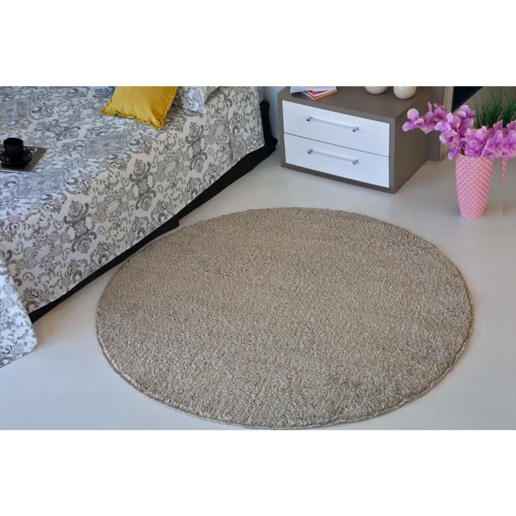 Tapete Redondo 1,00 X 1,00 Classic Sala Quarto Moderno Pelo Toque Macio 100% Antiderrapante Oasis