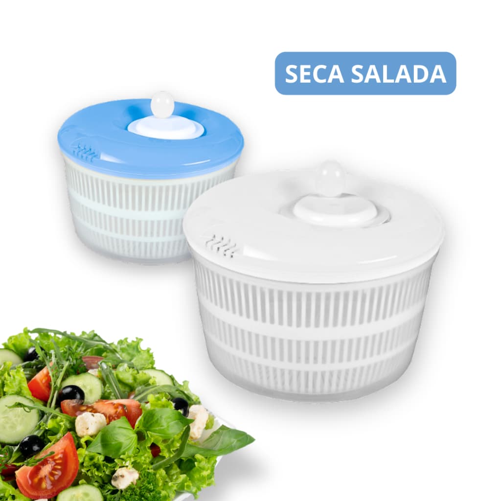 Seca Salada Centrífuga Secador de Folhas Verduras e Vegetais manual 4,5L Grande