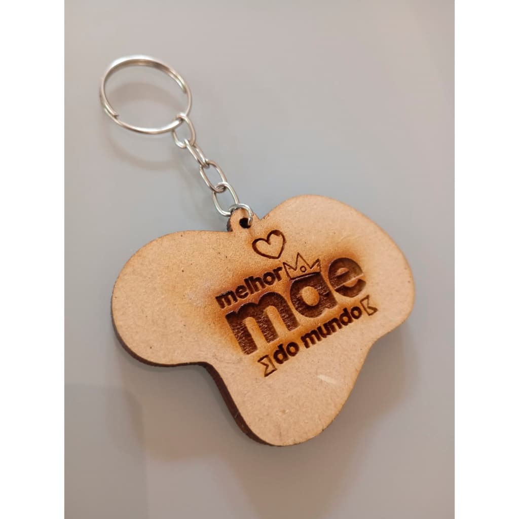 Chaveiro dia das Mães Acrilico e MDF Espelho com Logo Personalizado