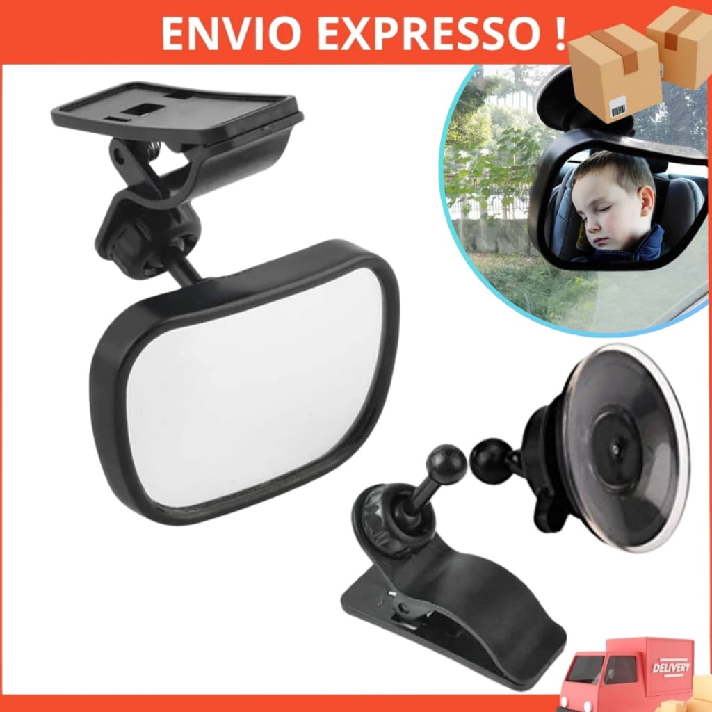 Espelho Retrovisor Para Carro Segurança Bebê a Bordo Seguro Universal Envio Imediato