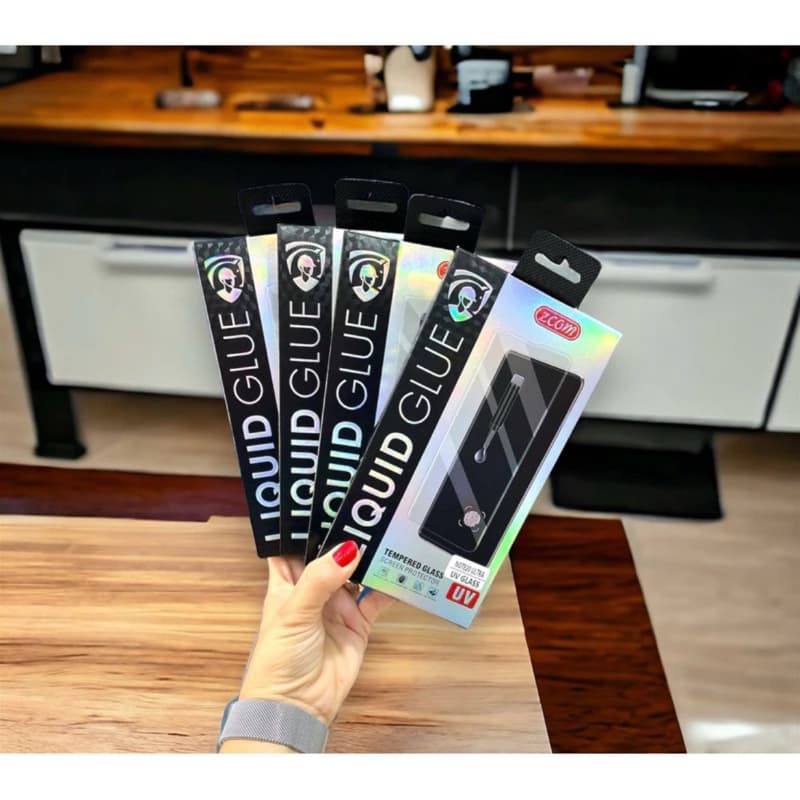 Película de Vidro Temperado UV Curvada 9H – Compatível Samsung e Motorola