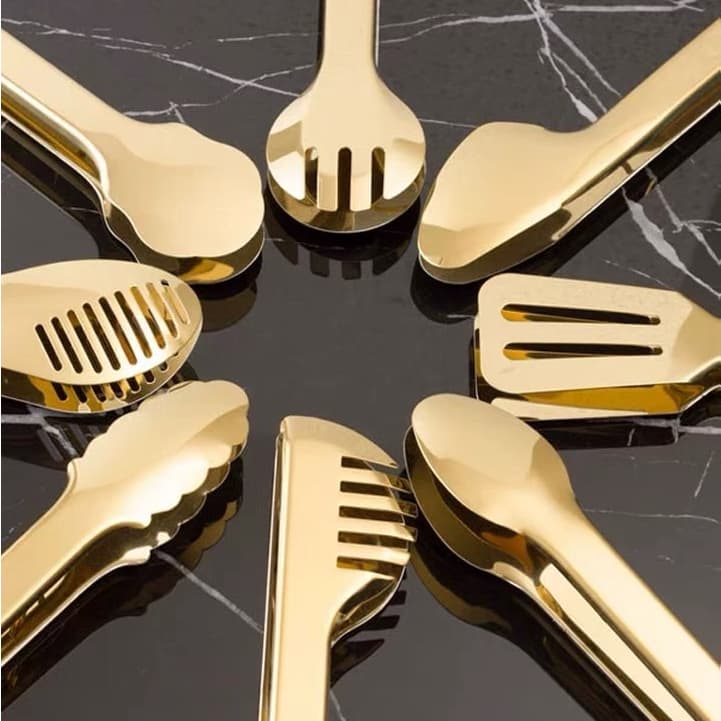 LUWAVE. Pegador Liso Dourado Salada Carne Churrasco