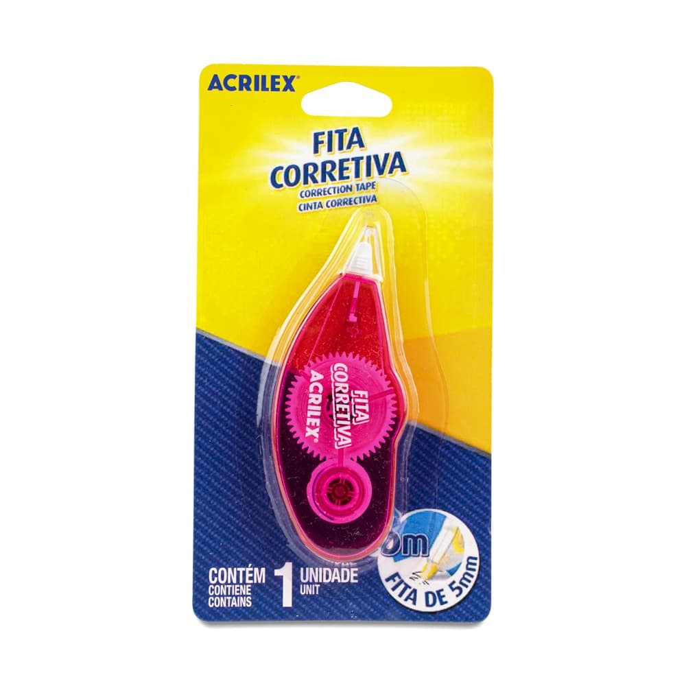 KIT Com 2 Fitas Corretivas 3m 5mm Acrilex