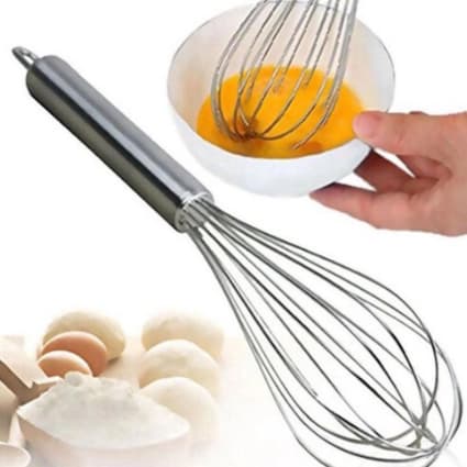 Batedor De Ovos Profissional Manual Aço Inox