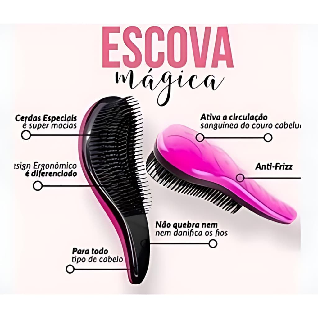 Escova de Cabelo Mágica Desembaraçador