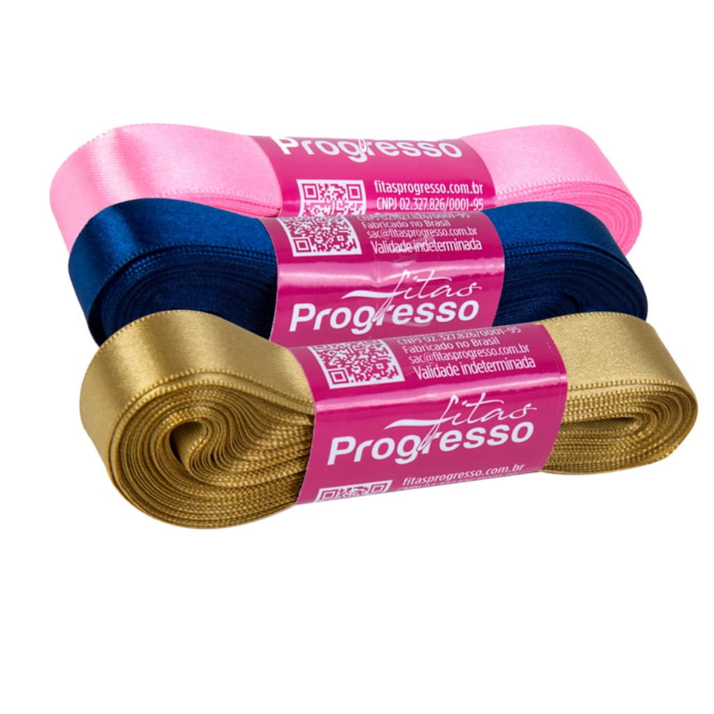 Fita Cetim  Progresso N:5  22mm  Com 10 Metros Varias Cores