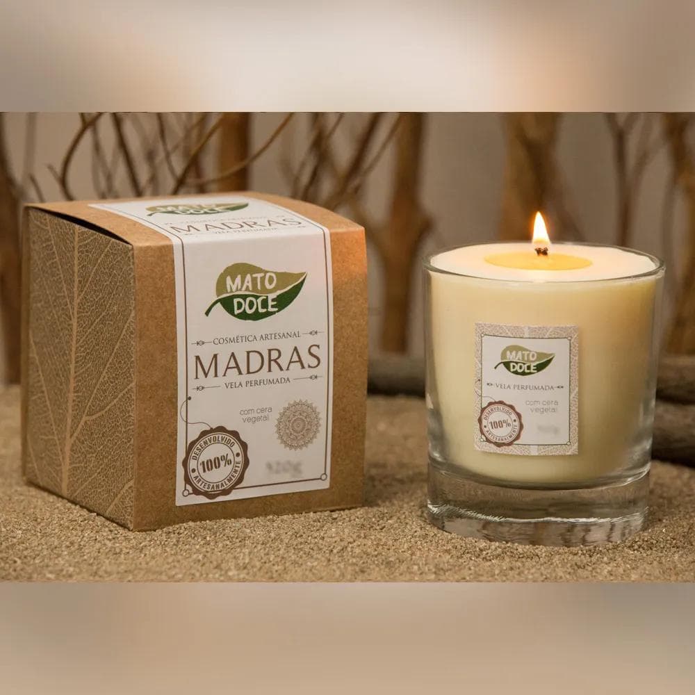 Vela Aromática Artesanal Perfumada 320g Decorativa Copo Vidro Presente