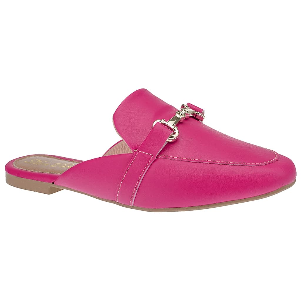 Sandália Feminina Mule Promoção Chinelo Rasteira Fivela Metalica Confortável Tendencia Moda Casual