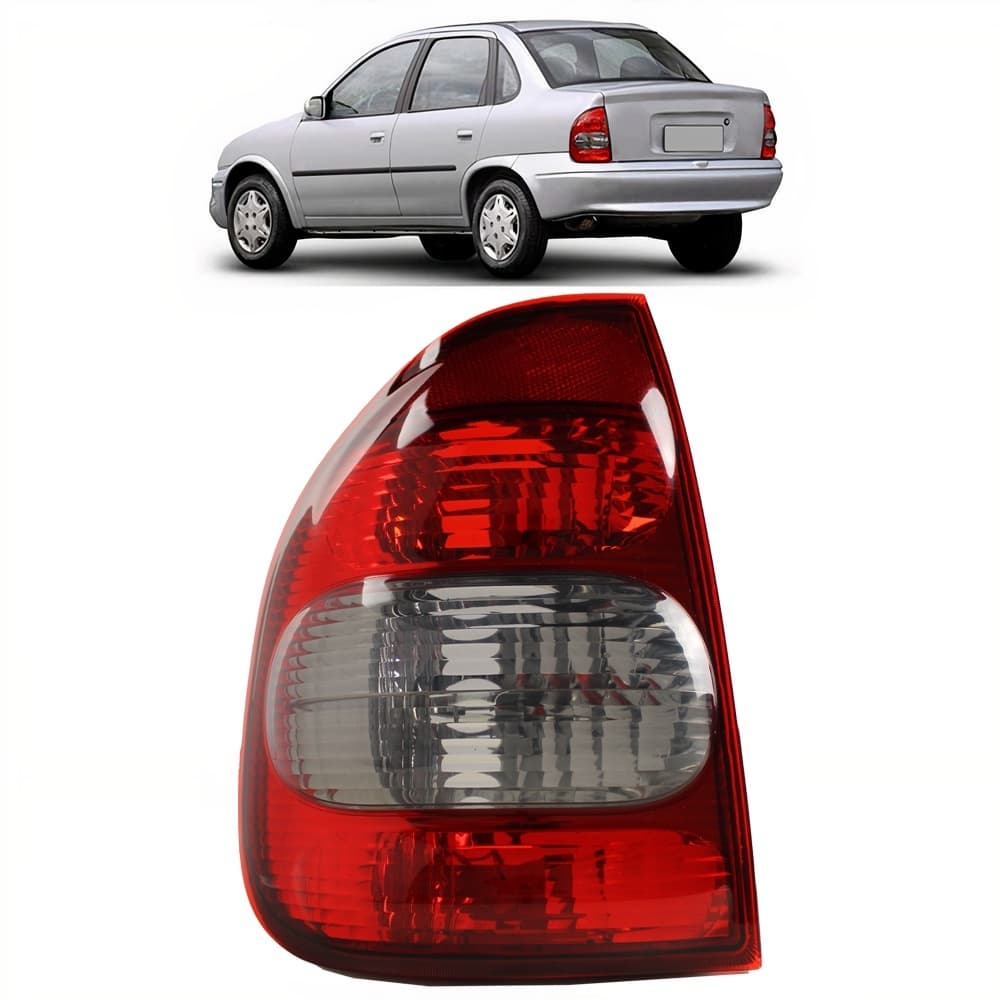 LANTERNA TRASEIRA CORSA SEDAN CLASSIC 2000 A 2010 FUME L/ESQ