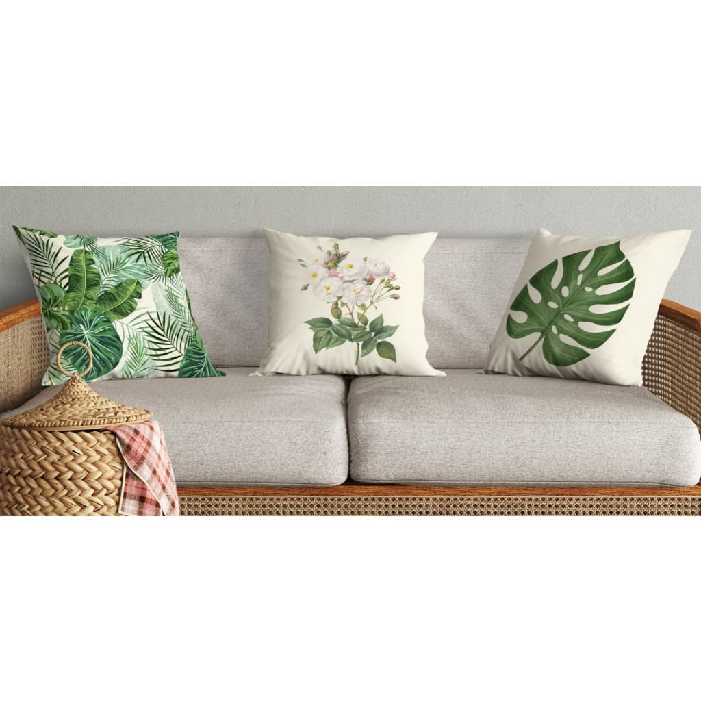 Kit Capa de Almofada 03 Peças Para Quarto Sala Decoração
