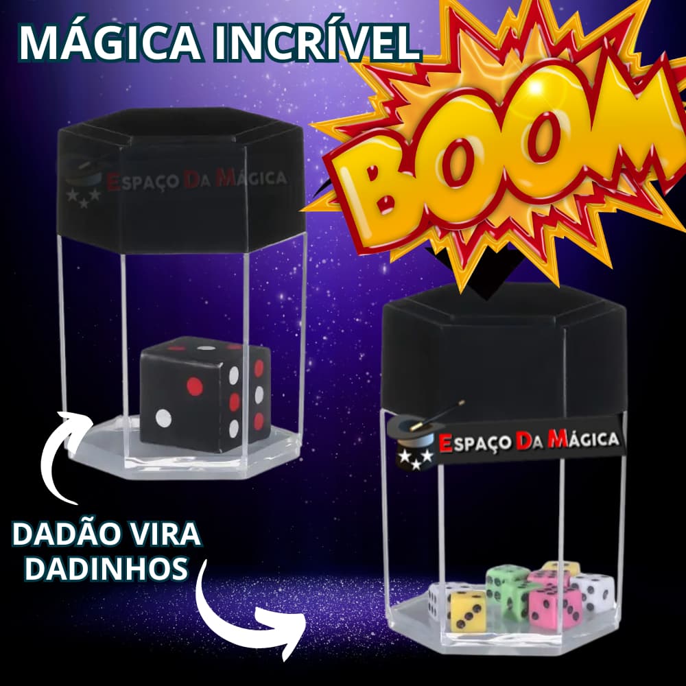 Magica Do Dado Diminuentes Dados Dice Bomb Dadinhos Fantástico Truques Iniciantes Ilusionismo Aprenda Rápido