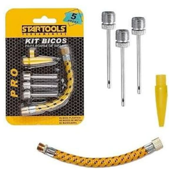 Kit de bico de bomba jogo de bicos pra bomba de ar pneus bolas balões