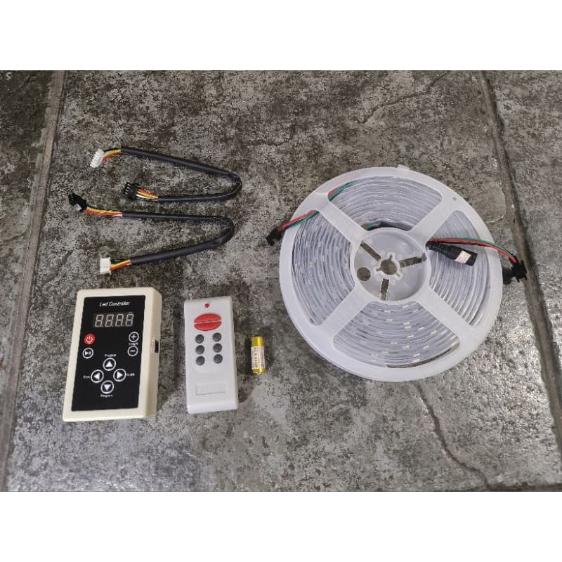 Fita De Led Rgb 5 Metros Controle Digital Prova D 'água