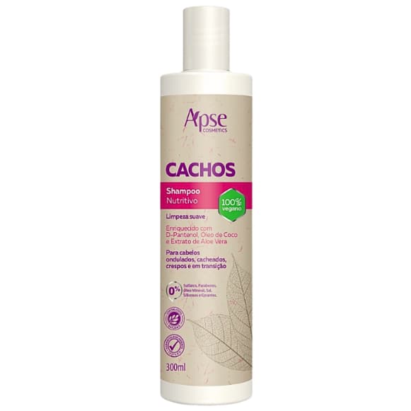 Shampoo Apse Cachos Nutritivo e Limpeza Suave - 300ml